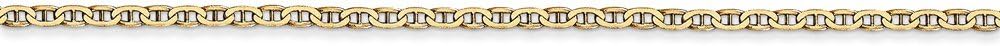 Real 14kt Yellow Gold 1.5mm Lightweight Flat Anchor Link Chain; 10 inch; Lobster Clasp