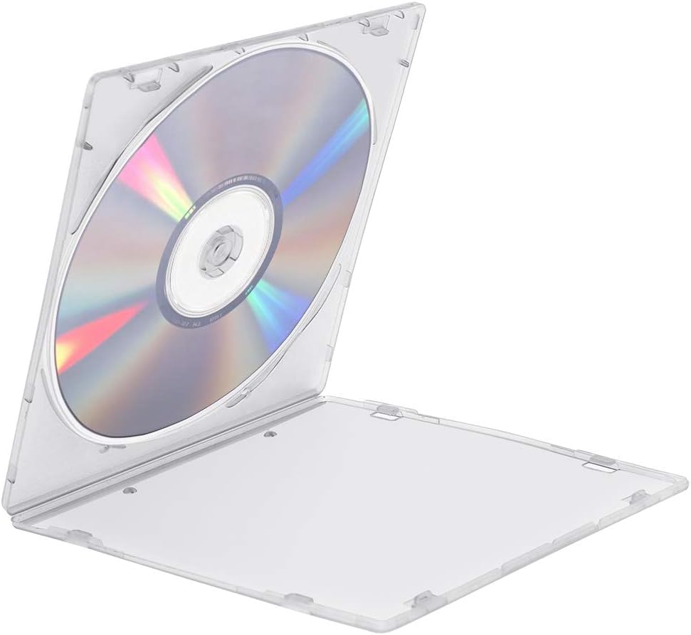 Image of Plastic Cases Single Clear CD DVD Case for Standard Size for Protection Professional Jewel Case (Pack of 75)