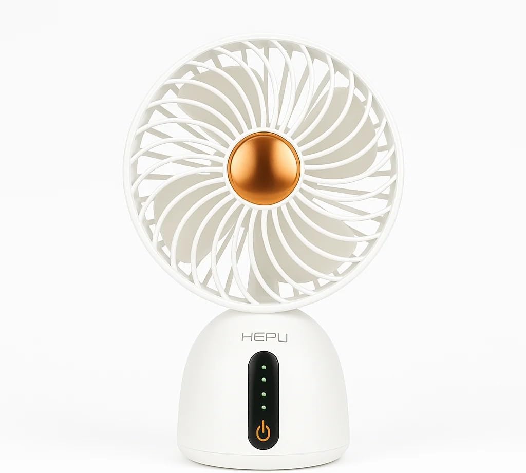 HEPU HP-F07 USB Şarjlı Sessiz Masaüstü Mini Fan 360 Derece Ayarlanabilir Gövde Vantilatör