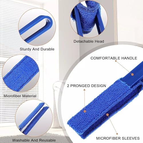 Image of 4 Pcs Multicolor Reusable Window Blinds Duster, Cleaner Duster Brush, Cleaning Tools for Window, Air Conditioner Vents, Fans, Car Vents