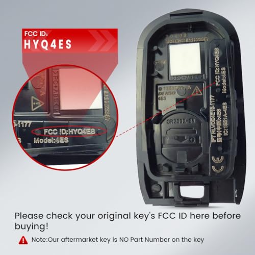 Image of Beefunny Keyless Entrty Smart Key Fob Replacement for Buick Enclave 2020-2024 Encore GX Key Remote Fob 433MHz ID46 Chip FCC ID:HYQ4ES P /N:13530511 (1)