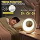 Wothfav Nachttischlampe Touch Dimmbar Rund mit Fernbedienung, Led Tischlampe Kabellos mit RGB Farbwechsel, Baby Nachtlicht Kinder mit Timer & Memory für deko Schlafzimmer Wohnzimmer Geschenk