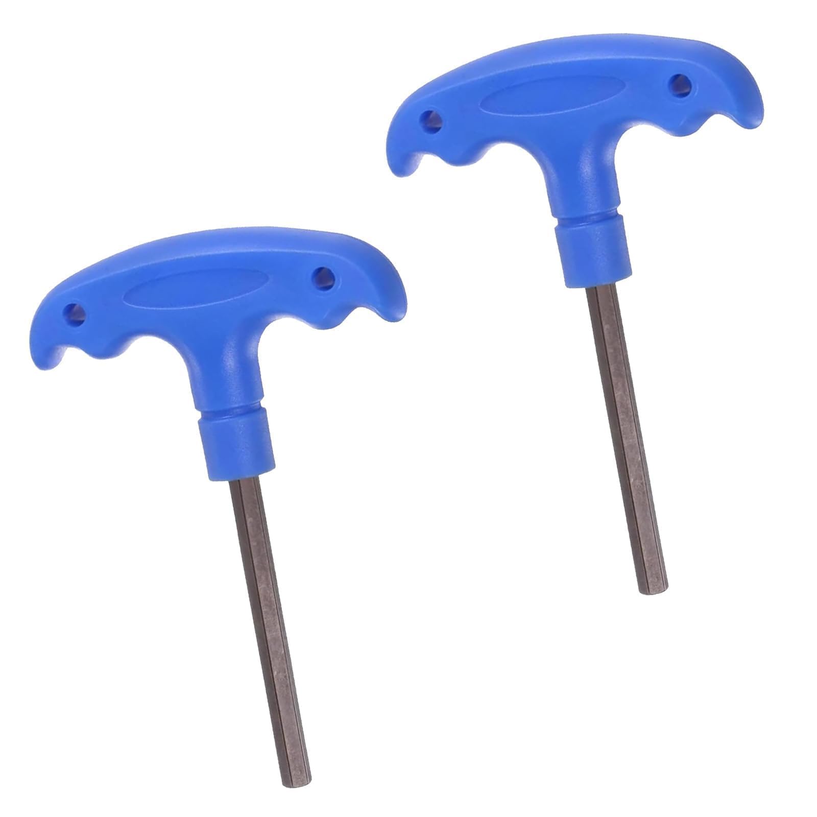 HARY H6 6mm Allen Key, 2-Piece Set T-Handle Hex Key Wrench, S2 Steel T-Key Inner Hexagon Spanner, T Key, 6mm Spanner (2)