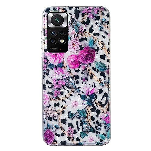 Mjuk TPU-skydd för Xiaomi Redmi Note 11-8 med leopardmönster