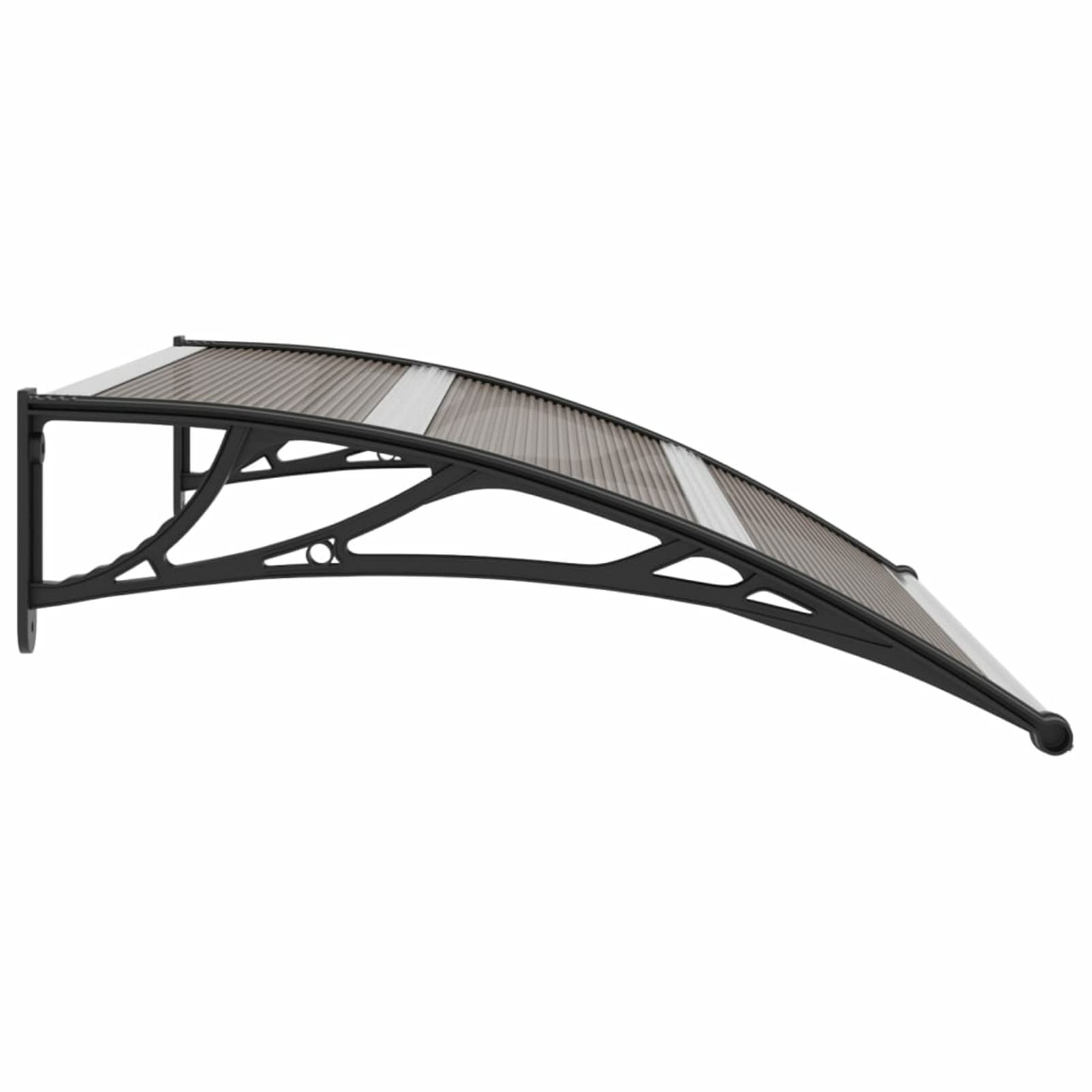ARKEM Marquesina de Puerta PC Negro 120x100 cm Toldo para Puertas Marquesina Puerta Exterior