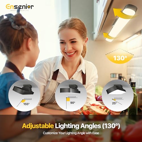 Ensenior Light Bar, 14 inch Rechargeable Under Cabinet Motion Sensor Lighting with Stepless Dimming Magnetic 3CCT Remote 2000mAh, Motion Sensor Light Indoor for Kitchen, Vanity Mirror, Closet, 2 Pack by Ensenior - Image 7