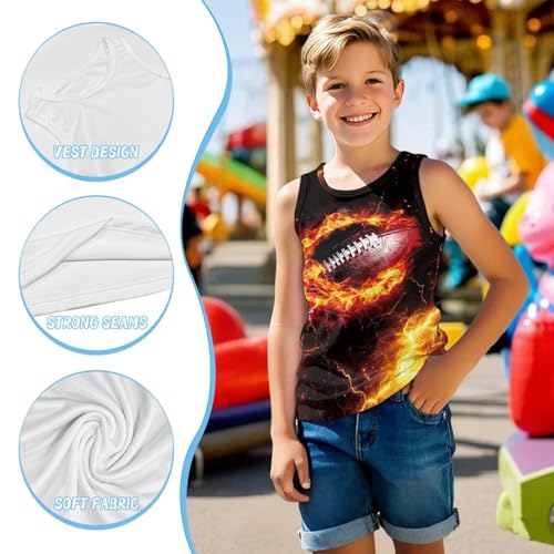Kids 3D Print Vest Athletic Boys Sleeveless Performance Tank Top for Children 2-8Y Sports Outdoor Breathable Outfit 6