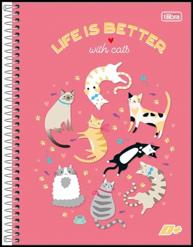 Kit de Caderno, 01 Matéria, Capa Dura, Colegial D+ Feminino, 96 Folhas, Tilibra, Pacote com 4 Unidad