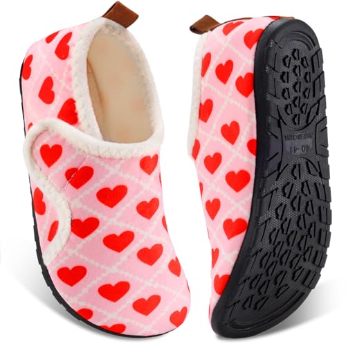 Image of Ibeauti Women Mens House Slippers Lightweight Comfy Barefoot Slipper Socks Rubber Sole House Shoes for Indoor /Outdoor Bedroom Travel