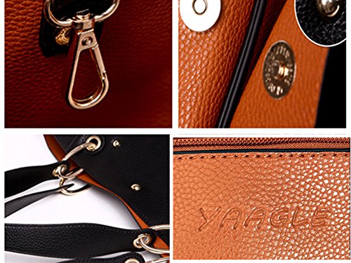 YAAGLE Borsa a tracolla grande di cuoio dell'unità...