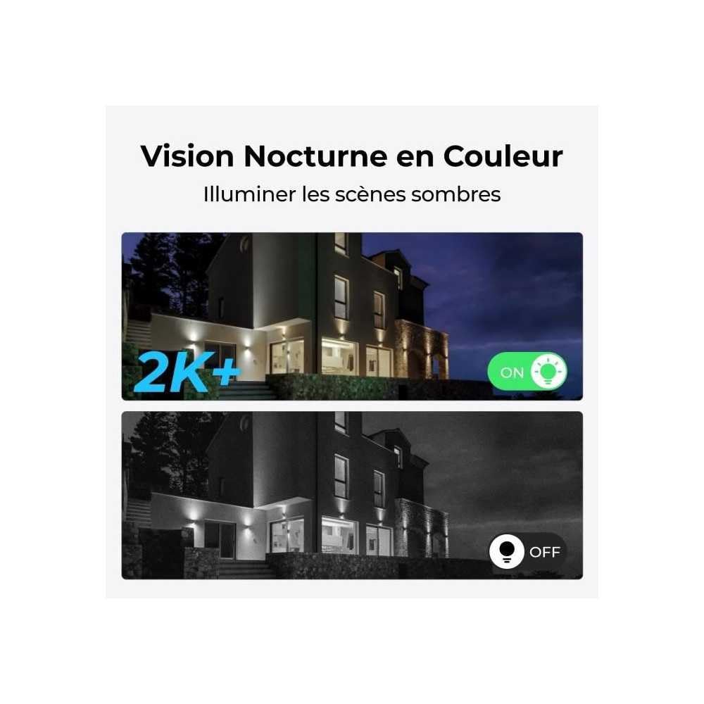 Reolink Cámara de Seguridad con Batería PT Energía Solar Visión Nocturna en Color HD 2K+ 5MP