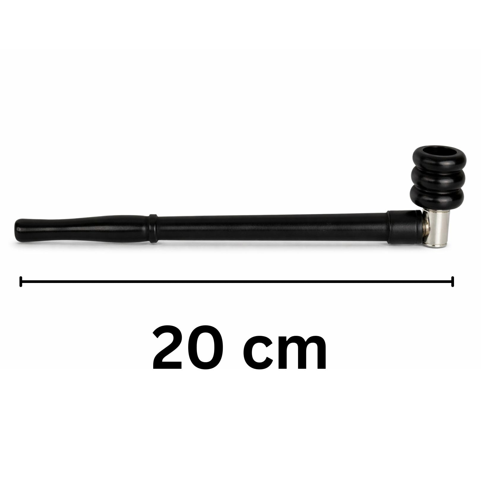 Weedness Metalowa Fajka Gandalf Czarna 20 cm - Fajka Drewniana Zestaw Fajka Tytoniowa Fajka Drewniana Fajka do Palenia Fajka Drewniana