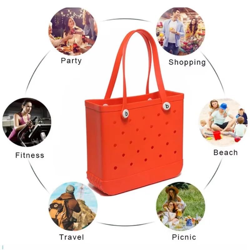Bolsas de Playa Grandes,Bolso Playa Mujer Bolso de playa, bolso mano impermeable for viaje, tipo canasta picnic, mini compras