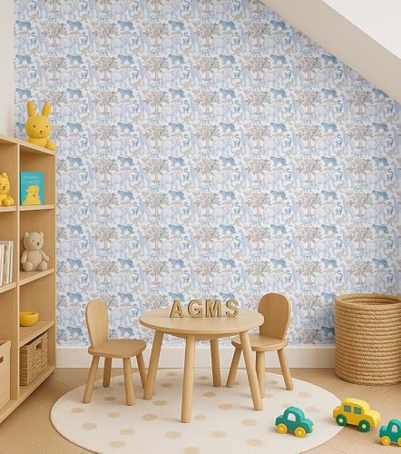 Papel pintado de animales de safari para transformar el dormitorio infantil 3