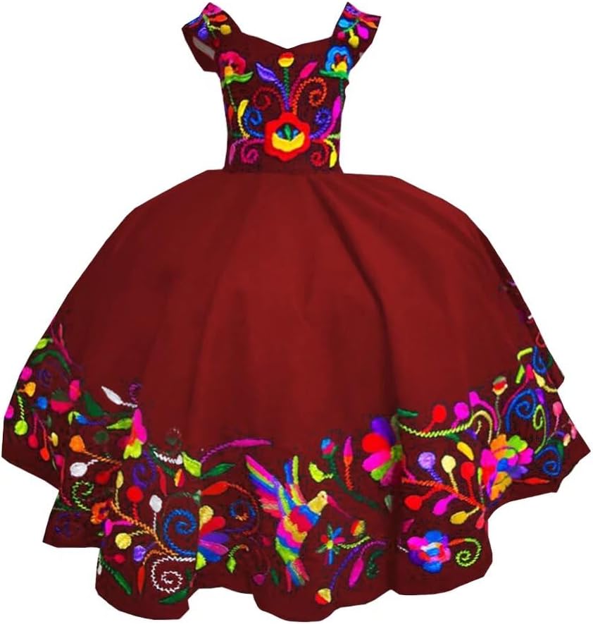 Mollybridal 2026 Black Ball Gown Toddler Infant Pageant Prom Formal Dresses for Little Girls Juniors Flower Embroidery