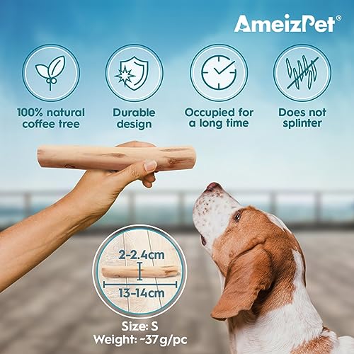 AmeizPet Coffee Tree Stick for Dog Chew Toy Coffee Tree Root Dogs Chew - Durable Dog Wooden Chewing Stick, S Size - Image 2
