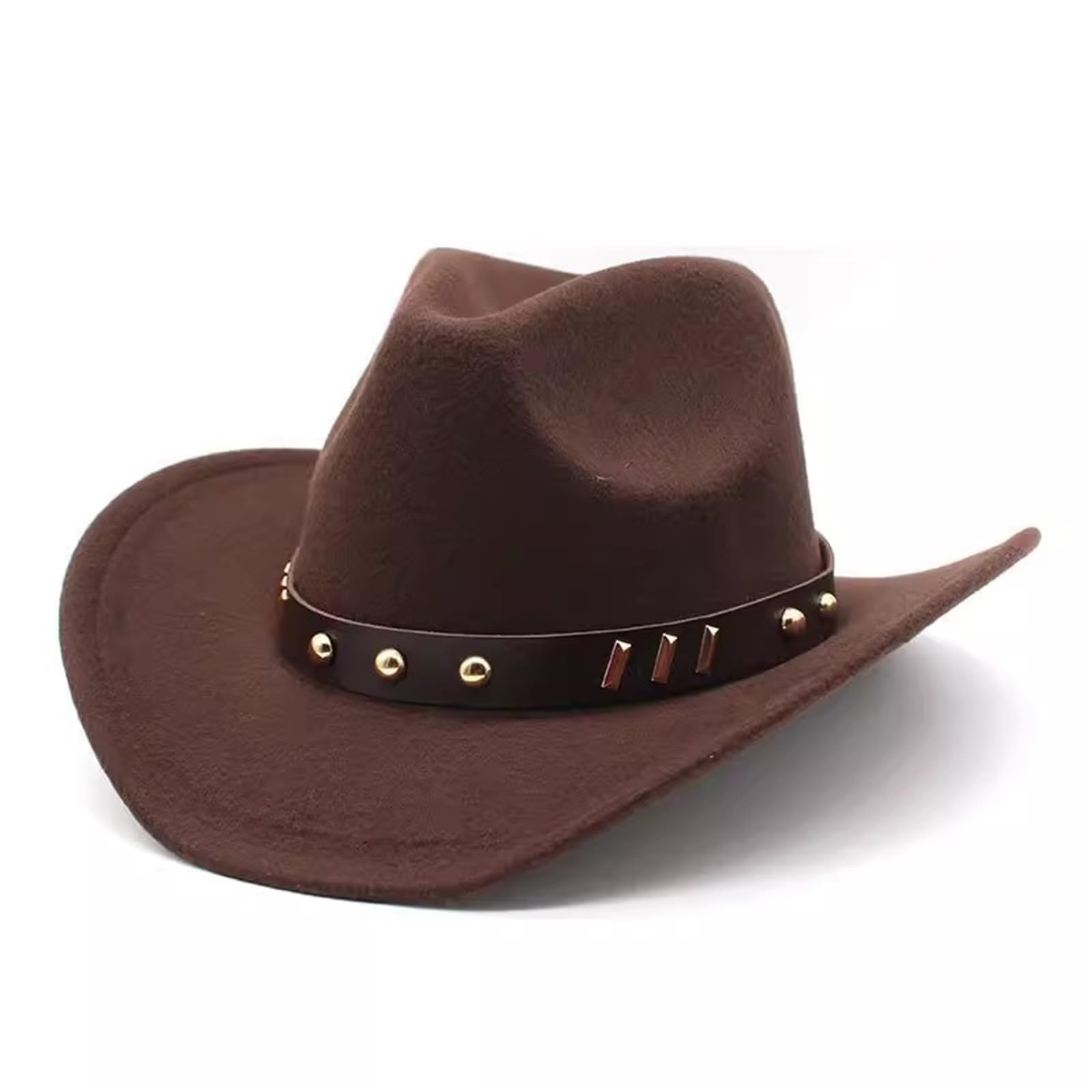Cappello da Cowboy Cappello da Cowboy Vintage con Cintura Occidentale, Cappello in Tweed, a Bombetta, for Esterni per Uomo e Donna