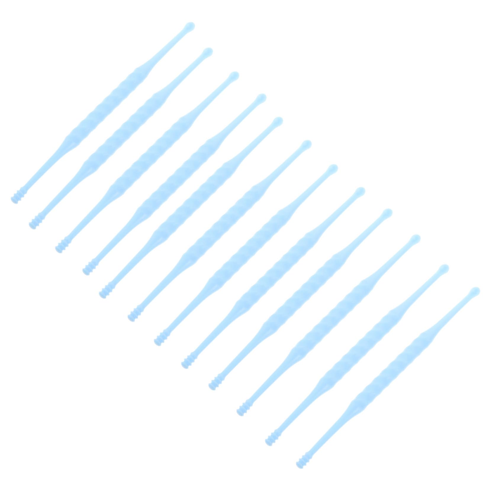 Garneck Plastic 12pcs Set Ear Wax Picker Curved Tip Lightweight Ear Cleaner for Travel Random