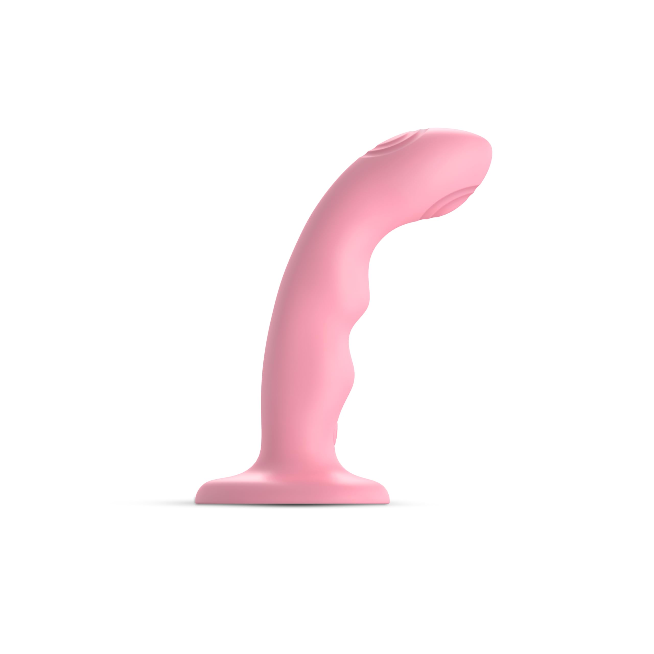 Strap-on-me Tapping Dildo Wave – Vibratore a doppio movimento pulsante per la stimolazione del punto G e del punto P, silicone morbido, impermeabile e ricaricabile