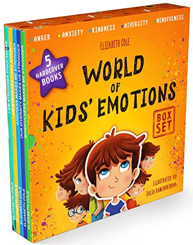Image of World of Kids' Emotions (Anger, Anxiety, Kindness, Diversity, Mindfulness) - Kids' Books About Emotional Intelligence, Feelings and Mental Health - Social Emotional Learning for Kids - Box Set of 5