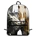 Dispalang 16.5 inch Horse Laptop Backpack Children School Bookbags High Class Back Pack