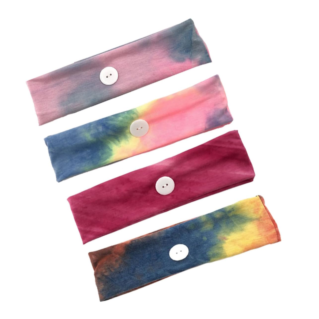FRCOLOR 3 Set Di Fascia Per Il Fitness Con Orecchio Fascia Sportiva Polsini Traspirante Bottone Per Grigio Rosa Rosso 4 Pezzi*3