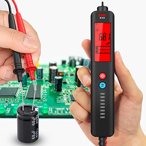 Bside Pen-Type Digital Multimeter Pocket Smart Voltmeter Capacitance Voltage Resistance Continuity Hz V-Alert Voltage Tester With Red Backlight For Electronic Maintenance #TOP4