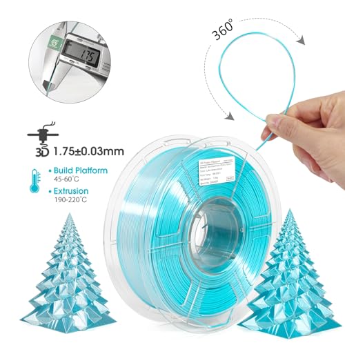 Image of iSANMATE 3D Printer Filament, PLA Filament 1.75mm Dual Color Filament, Shiny Silk PLA Coextruded Filament, 1 kg /Spool (Lake Green and Silver)