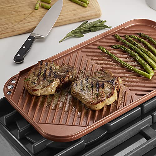 Tramontina Reversible Double Burner Grill-Griddle Copper, 80152/509DS
