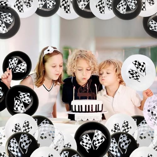 Image of 16Pcs Happy Birthday Decoration Items Race Car Theme Decorations Tyre Foil Balloons For Birthday , Theme Party(Pack Of 16 , Multicolor)
