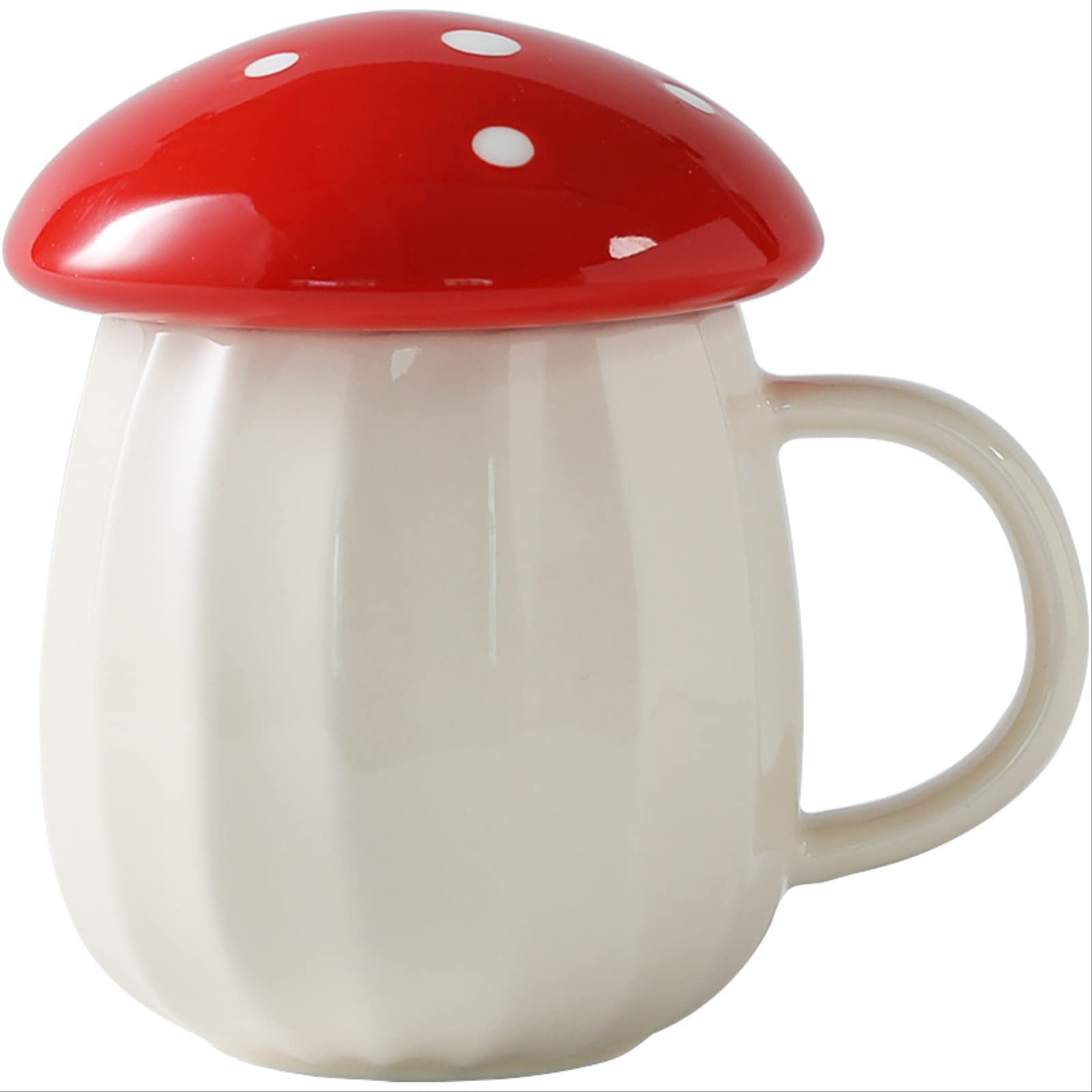 Mug Coffee Cups with Lid Large Ceramic Mug Cartoon Mushroom 250ml A