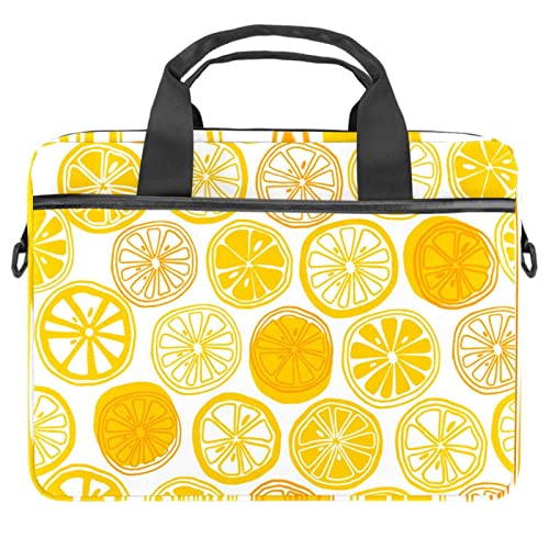 Sacoche ordinateur portable 13.3 pouces antichoc, sac bandoulière jaune orange