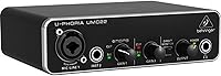 Behringer UMC22 2x2 USB Audio Interface with Midas Mic Preamp - 48kHz Audiophile Quality for Recording Vocals & Instruments