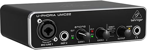 Behringer UMC22 Audiophile 2x2, 48 kHz USB Audio Interfac…