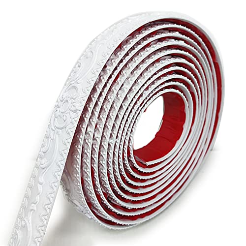 5m Selbstklebende Zierleiste - Flexible Deckenleiste 9x12mm Weiß - Einfach Anzubringen Ohne Werkzeug