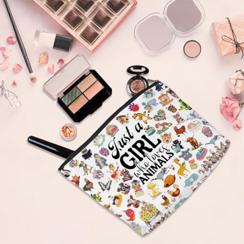 Animal Lovers Gifts for Women Cute Animal Accessories Stuff Cosmetic Bag Nurse Thanksgiving Graduation Christmas Birthday Makeup Bag Funny Friendship Gifts for Friend Teen Girls Sister Bestie Daughter3