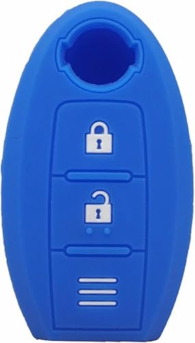Funda para llave de coche para Nissan Qashqai Skyline Juke Alissa X-Trail, 3 botones de goma de silicona para llave de coche