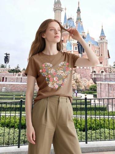 Image of Magic Kingdom Castle Shirt Holiday Short Sleeve Boho Clothes for Women