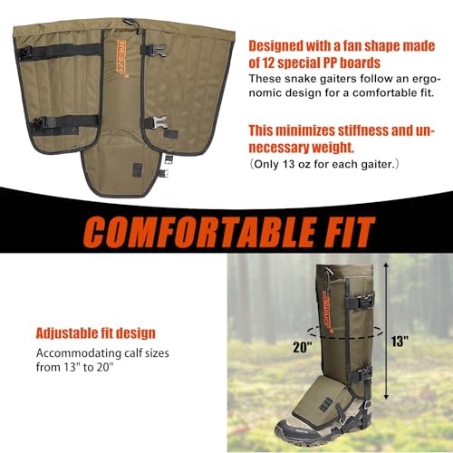 Frelaxy-Snake-Gaiters-Waterproof-Snake-Guard-Chaps-Snake-Bite-Protection-for-Lower-Legs-Adjustable-Snake-Proof-Gaiters-for-HuntingOutdoor-working-Fit-for-Men-Women