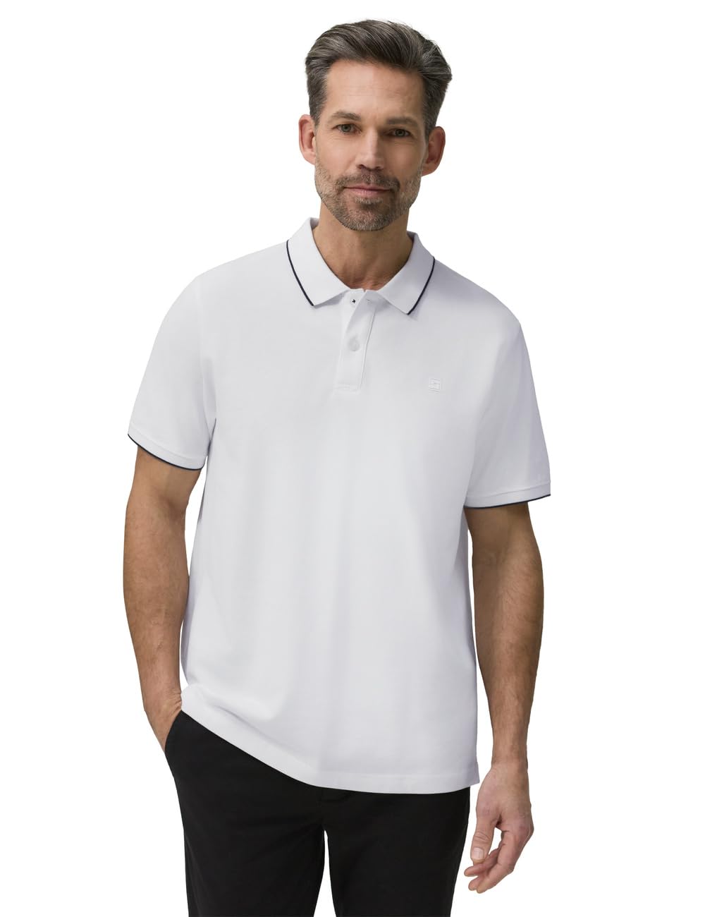 Street One Men Basic Polo Shirt Bright White L