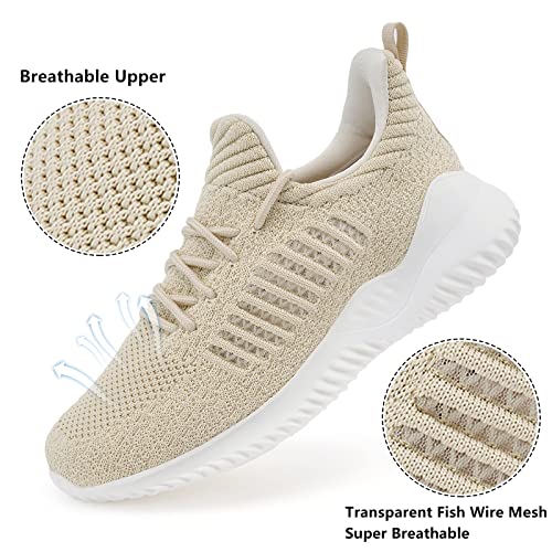 Image of Akk Womens Walking Shoes - Slip On Tennis Running Shoes Memory Foam Lightweight Work Sneakers for Indoor Outdoor Gym