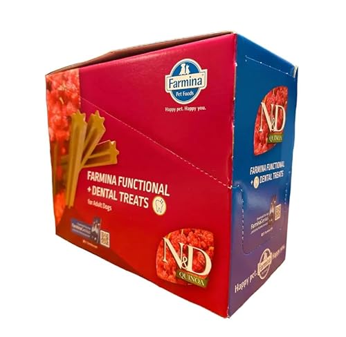 Produktbild von FARMINA N&D Quinoa Dental Treat Skin Coat Venison Mini 60 g (7 pcs ) Zahnpflege-Leckerli für kleine Hunderassen