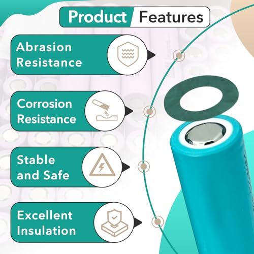 Image of 816Pcs 18650 Lithium Battery Insulator Rings - Electrical Insulation Ring | Green Self-Adhesive Insulator Ring for 18650 Cells, Highland Barley Paper
