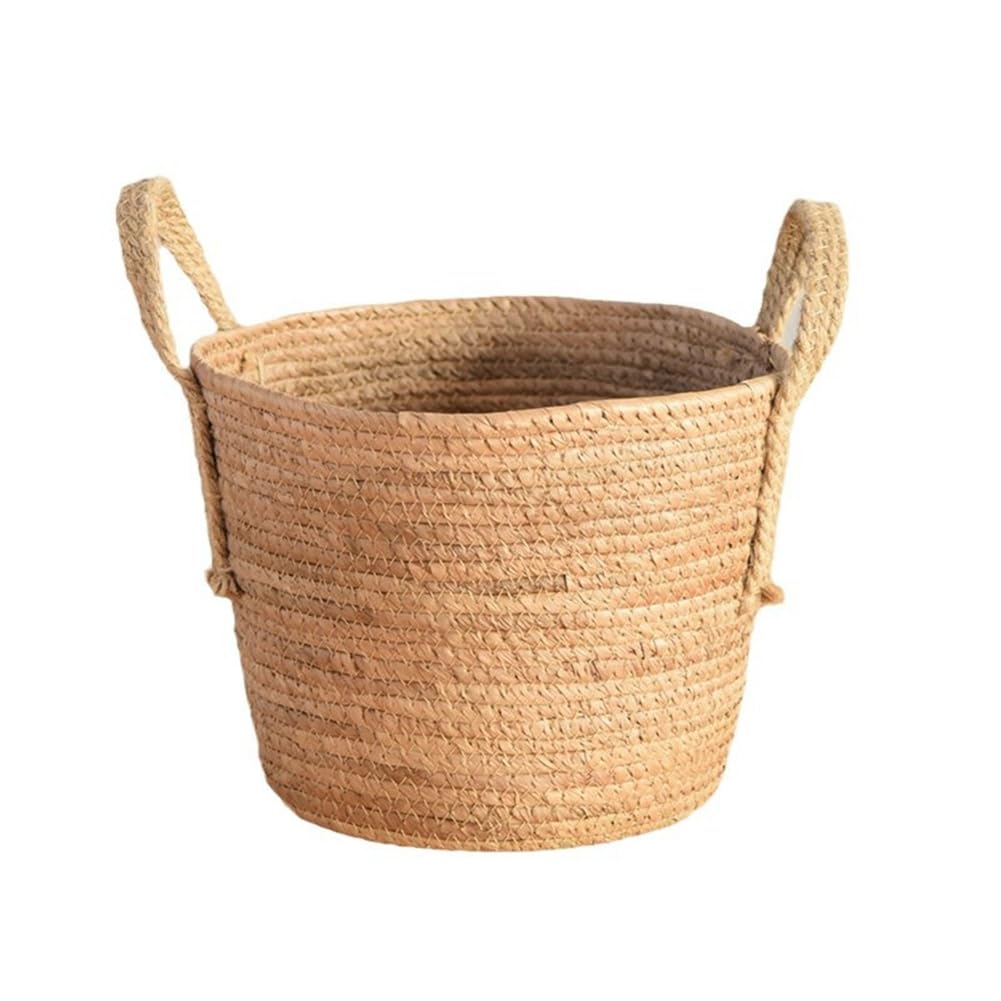 CTRLZS Woven Handheld Flower Baskets Rattan Plant Pots Plant Pots Storage Baskets Home Decoration Flower Baskets A