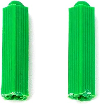 BREAKA M6 Green Plastic Expansion Tube/Rubber Plug/Nylon Plunger/Drywall Plastic Wall Plug Anchor Plug Fixing Wall Anchor Size 100pcs, Color M6