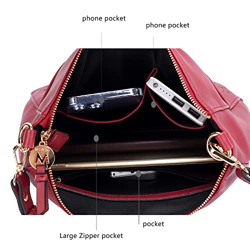 Image of MKF Collection Shoulder Bag for Women, Crossbody Vegan Leather Tote Top-Handle Hobo Handbag Purse