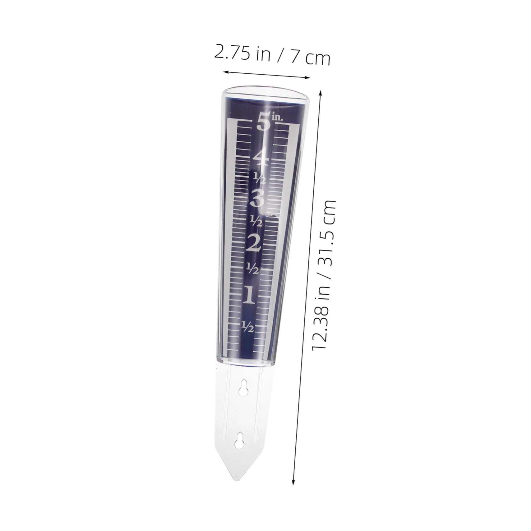 POPETPOP 5pezzi Rain Gauge Tube Trasparente Da Giardino Con Picchetto Strumento Di Misura Della Pioggia Per e Cortili Misuratore Di Precipitazioni Resistente e Pratico Per