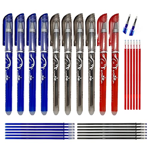Penna gel cancellabile 2 ROSSE 4 NERE 4 BLU e 30