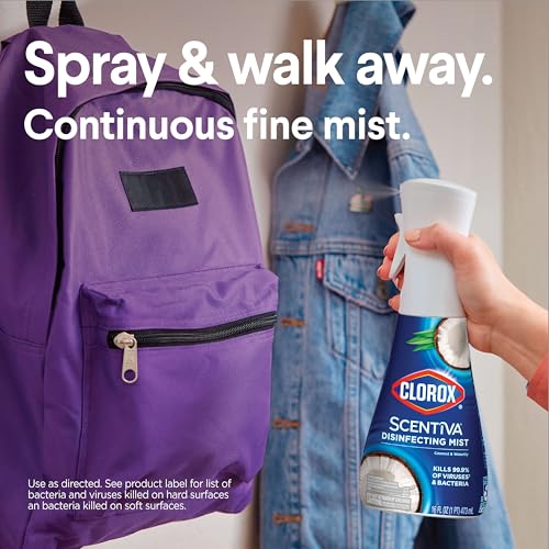 Clorox Scentiva Disinfecting Mist, Coconut and Waterlily, Refill, 16 Fluid Ounces Each, Pack of 3 - image 7