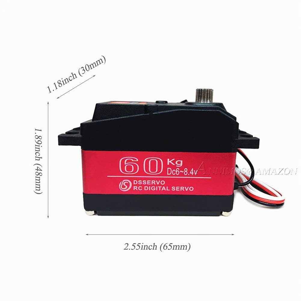 60KG Servo Digitale Alta Tensione 8.4V Ingranaggio in Acciaio Inossidabile Grande Coppia Alta velocità Baja Servos Impermeabili - 270 Gradi